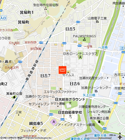 まいばすけっと日吉七郵便局前店付近の地図